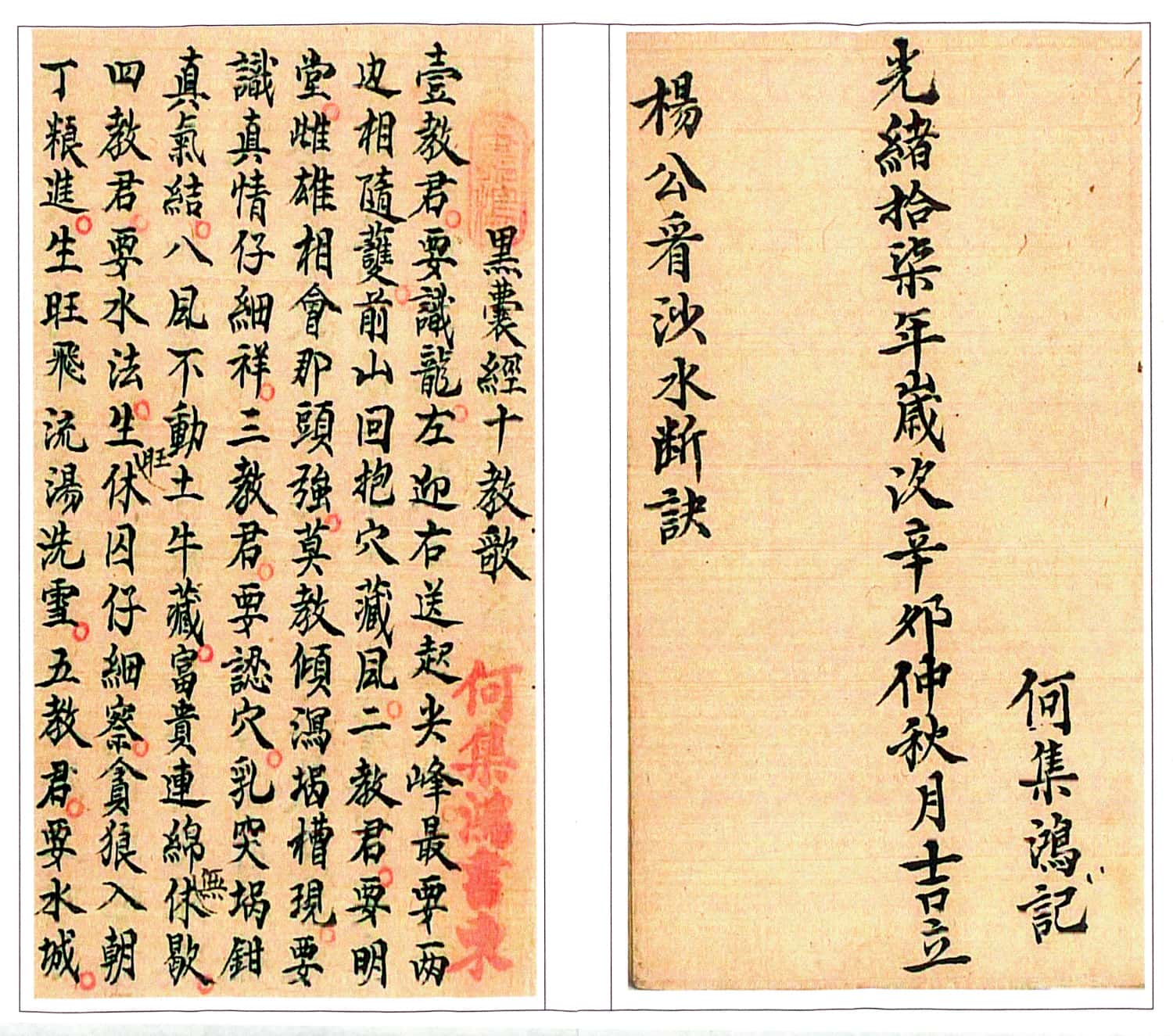 《杨公看沙水断诀》光绪17年何集鸿记